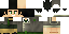 Minecraft skin texture, 64x32 legacy pixels