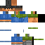 Blue green Minecraft skin texture, 64x64 pixels