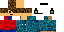 Minecraft skin texture, 64x32 legacy pixels