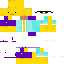Blue Minecraft skin texture, 64x64 pixels