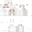 White orange Minecraft skin texture, 64x64 pixels