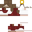 Red Minecraft skin texture, 64x64 pixels