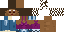 Minecraft skin texture, 64x32 legacy pixels