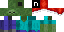 Minecraft skin texture, 64x32 legacy pixels