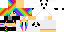 Minecraft skin texture, 64x32 legacy pixels