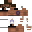 Brown Minecraft skin texture, 64x64 pixels