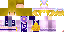 Minecraft skin texture, 64x32 legacy pixels