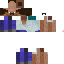 Blue Minecraft skin texture, 64x64 pixels