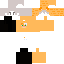 Orange Minecraft skin texture, 64x64 pixels
