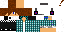 Minecraft skin texture, 64x32 legacy pixels