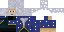 Minecraft skin texture, 64x32 legacy pixels