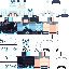 Blue Minecraft skin texture, 64x64 pixels