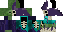 Blue Minecraft skin texture, 64x32 legacy pixels