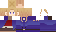 Minecraft skin texture, 64x32 legacy pixels