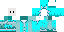 Minecraft skin texture, 64x32 legacy pixels