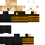 Black Minecraft skin texture, 64x64 pixels