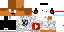 Minecraft skin texture, 64x32 legacy pixels