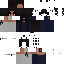 Black blue Minecraft skin texture, 64x64 pixels