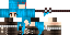 Minecraft skin texture, 64x32 legacy pixels