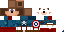 Minecraft skin texture, 64x32 legacy pixels