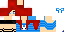 Minecraft skin texture, 64x32 legacy pixels