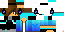 Minecraft skin texture, 64x32 legacy pixels