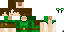Minecraft skin texture, 64x32 legacy pixels