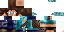Minecraft skin texture, 64x32 legacy pixels