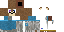 Minecraft skin texture, 64x32 legacy pixels