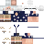 Blue Minecraft skin texture, 64x64 pixels