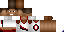 Minecraft skin texture, 64x32 legacy pixels