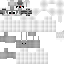 White Minecraft skin texture, 64x64 pixels