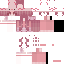 Pink red Minecraft skin texture, 64x64 pixels