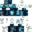Blue Minecraft skin texture, 64x64 pixels