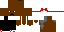 White brown Minecraft skin texture, 64x32 legacy pixels
