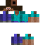Blue Minecraft skin texture, 64x64 pixels