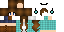 Minecraft skin texture, 64x32 legacy pixels