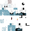 White blue Minecraft skin texture, 64x64 pixels