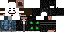 Minecraft skin texture, 64x32 legacy pixels