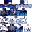 Blue Minecraft skin texture, 64x64 pixels