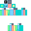 Minecraft skin texture, 64x64 pixels