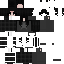Black gray Minecraft skin texture, 64x64 pixels