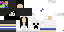 Minecraft skin texture, 64x32 legacy pixels
