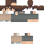 Gray Minecraft skin texture, 64x64 pixels