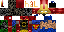 Minecraft skin texture, 64x32 legacy pixels