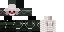 Minecraft skin texture, 64x32 legacy pixels
