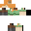Green Minecraft skin texture, 64x64 pixels