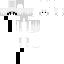White Minecraft skin texture, 64x64 pixels