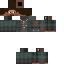 Gray Minecraft skin texture, 64x64 pixels