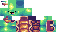 Pink Minecraft skin texture, 64x32 legacy pixels